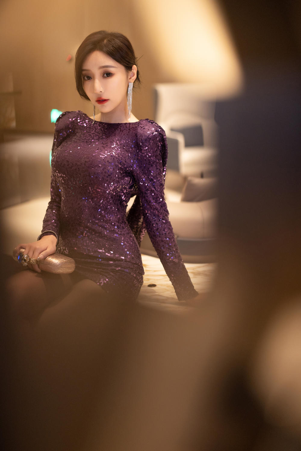 王馨瑶《紫色亮片大露背》原版写真 [100P-445MB]